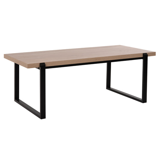 ΤΡΑΠΕΖΙ ΣΑΛΟΝΙΟΥ SHABEN MDF SONOMA ΜΑΥΡΗ ΜΕΤΑΛΛΙΚΗ ΒΑΣΗ 120x60x46