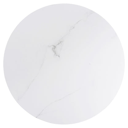 ΤΡΑΠΕΖΙ ΣΑΛΟΝΙΟΥ ACRYLON HPL ΛΕΥΚΟ ΜΑΡΜΑΡΟ ΑΚΡΥΛΙΚΟ ΠΟΔΙ Φ40x41
