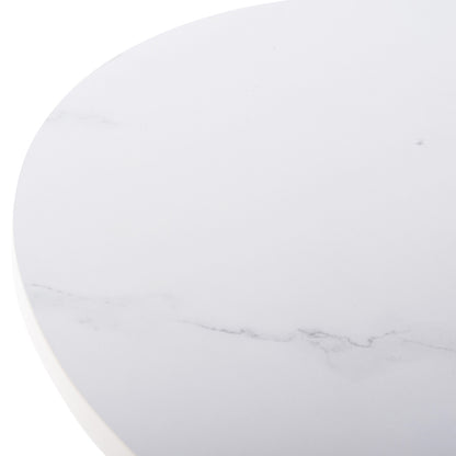 ΤΡΑΠΕΖΙ ΣΑΛΟΝΙΟΥ ACRYLON HPL ΛΕΥΚΟ ΜΑΡΜΑΡΟ ΑΚΡΥΛΙΚΟ ΠΟΔΙ Φ40x41