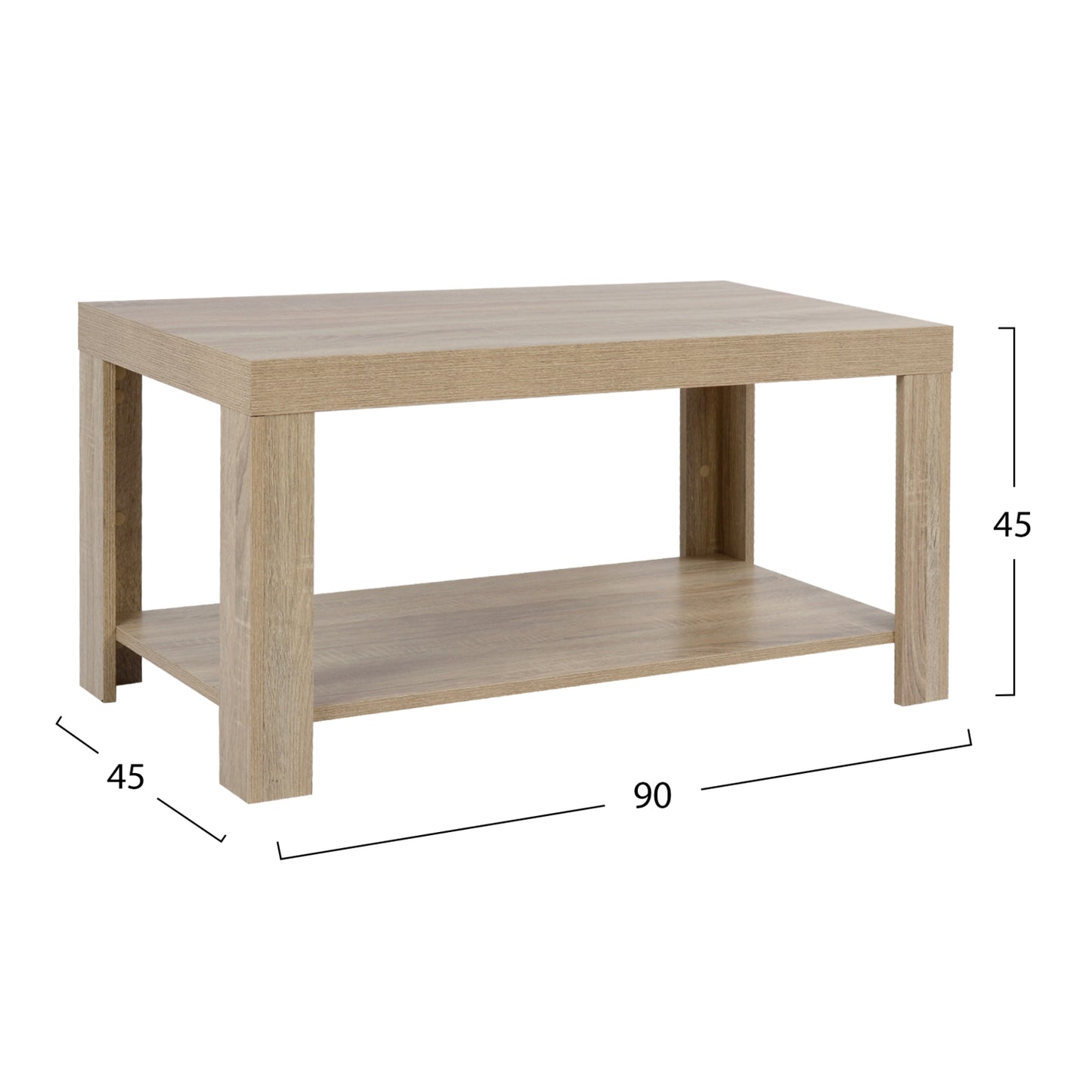 ΤΡΑΠΕΖΙ ΣΑΛΟΝΙΟΥ ΜΕΛΑΜΙΝΗΣ ALAYNA SONAMA 90x45x45