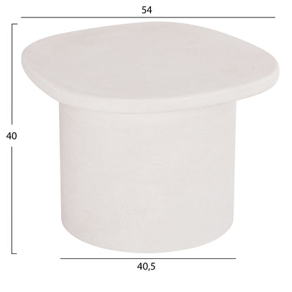 ΤΡΑΠΕΖΙ ΣΑΛΟΝΙΟΥ ΟΒΑΛ ΣΕΙΡΑ SANTORINI HM18054 MDF ΣΕ ΥΠΟΛΕΥΚΟ ΧΡΩΜΑ 54x54,5x40Υεκ