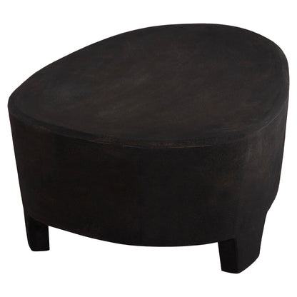 ΤΡΑΠΕΖΙ ΣΑΛΟΝΙΟΥ ΟΒΑΛ ΣΕΙΡΑ SANTORINI HM18066 MDF ΣΕ ΜΑΥΡΟ ΧΡΩΜΑ 100x60x33Υεκ.