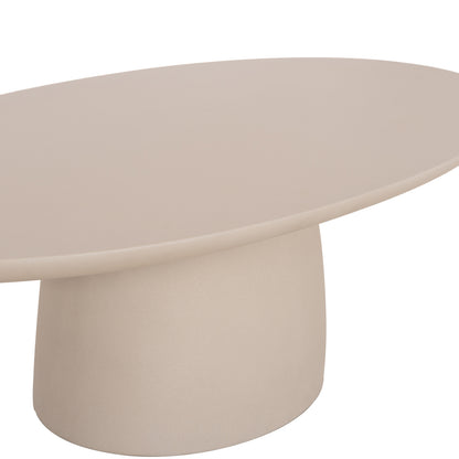ΤΡΑΠΕΖΙ ΣΑΛΟΝΙΟΥ FIBER CEMENT ΟΒΑΛ BRECCAN ΜΠΕΖ 130x70x42