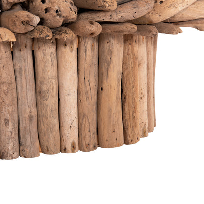 ΤΡΑΠΕΖΙ ΣΑΛΟΝΙΟΥ ΟΒΑΛ SPARROW DRIFTWOOD ΓΥΑΛΙ 106x55,5x50,5