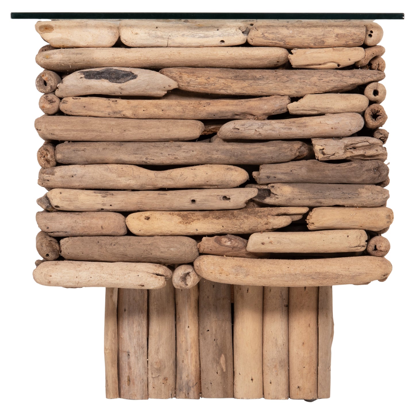 ΤΡΑΠΕΖΙ ΣΑΛΟΝΙΟΥ ΟΡΘΟΓΩΝΙΟ SPARROW DRIFTWOOD-ΓΥΑΛΙ 105x45x47