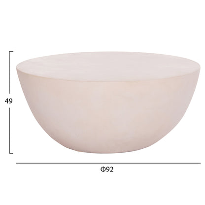 ΤΡΑΠΕΖΙ ΣΑΛΟΝΙΟΥ ΣΤΡΟΓΓΥΛΟ ALLAN FIBER CEMENT ΣΕ ΛΕΥΚΟ Φ92x49