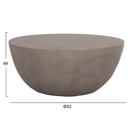 ΤΡΑΠΕΖΙ ΣΑΛΟΝΙΟΥ ΣΤΡΟΓΓΥΛΟ ALLAN FIBER CEMENT ΣΕ ΓΚΡΙ Φ92x49