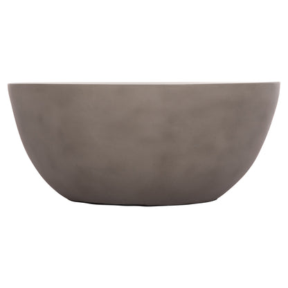 ΤΡΑΠΕΖΙ ΣΑΛΟΝΙΟΥ ΣΤΡΟΓΓΥΛΟ ALLAN FIBER CEMENT ΣΕ ΓΚΡΙ Φ92x49