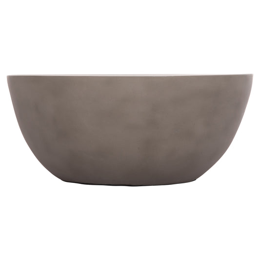 ΤΡΑΠΕΖΙ ΣΑΛΟΝΙΟΥ ΣΤΡΟΓΓΥΛΟ ALLAN FIBER CEMENT ΣΕ ΓΚΡΙ Φ92x49