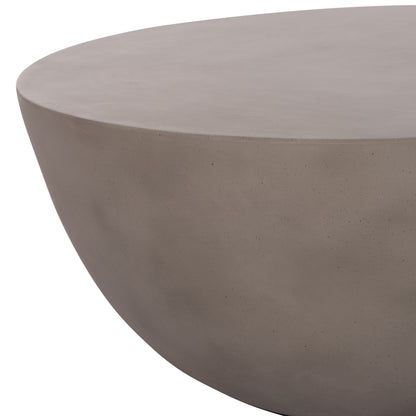 ΤΡΑΠΕΖΙ ΣΑΛΟΝΙΟΥ ΣΤΡΟΓΓΥΛΟ ALLAN FIBER CEMENT ΣΕ ΓΚΡΙ Φ92x49