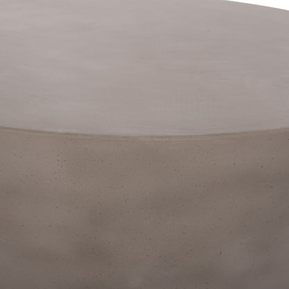 ΤΡΑΠΕΖΙ ΣΑΛΟΝΙΟΥ ΣΤΡΟΓΓΥΛΟ ALLAN FIBER CEMENT ΣΕ ΓΚΡΙ Φ92x49