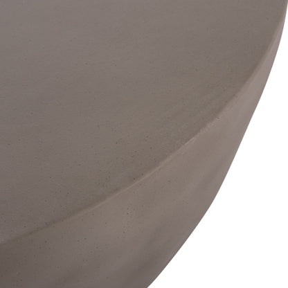 ΤΡΑΠΕΖΙ ΣΑΛΟΝΙΟΥ ΣΤΡΟΓΓΥΛΟ ALLAN FIBER CEMENT ΣΕ ΓΚΡΙ Φ92x49