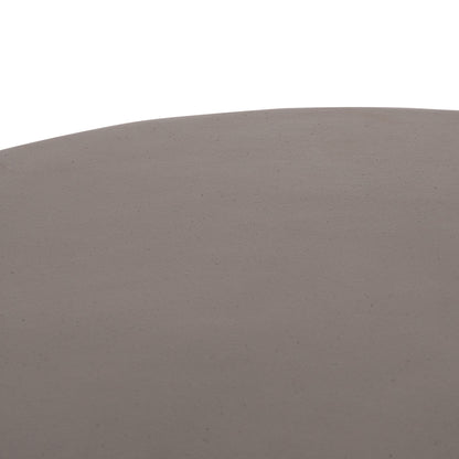 ΤΡΑΠΕΖΙ ΣΑΛΟΝΙΟΥ ΣΤΡΟΓΓΥΛΟ ALLAN FIBER CEMENT ΣΕ ΓΚΡΙ Φ92x49