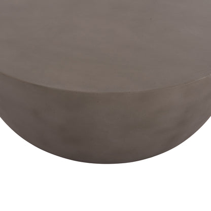 ΤΡΑΠΕΖΙ ΣΑΛΟΝΙΟΥ ΣΤΡΟΓΓΥΛΟ ALLAN FIBER CEMENT ΣΕ ΓΚΡΙ Φ92x49