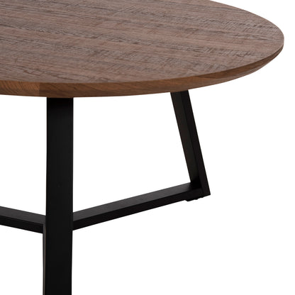 ΤΡΑΠΕΖΙ ΣΑΛΟΝΙΟΥ ΣΤΡΟΓΓΥΛΟ ROCKET MDF WALNUT ΜΑΥΡΗ ΣΑΓΡΕ ΒΑΣΗ Φ80x42