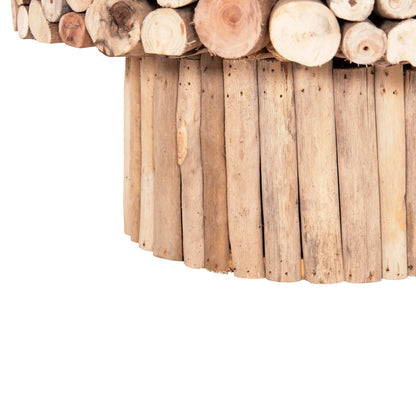 ΤΡΑΠΕΖΙ ΣΑΛΟΝΙΟΥ ΣΤΡΟΓΓΥΛΟ SPARROW DRIFTWOOD ΓΥΑΛΙ Φ65x51,5