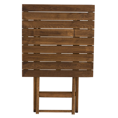 DIRECTOR'S TABLE LEMNOS SOLID BEECH WALNUT IMPREGNATION 60x60x77
