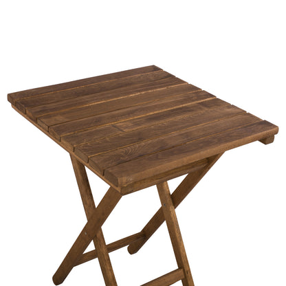 DIRECTOR'S TABLE LEMNOS SOLID BEECH WALNUT IMPREGNATION 60x60x77