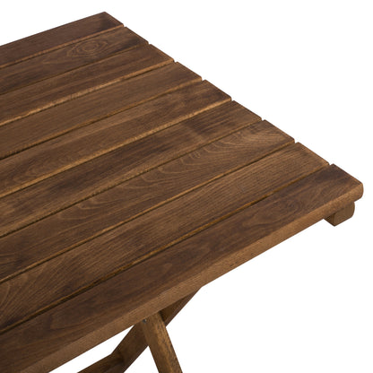 DIRECTOR'S TABLE LEMNOS SOLID BEECH WALNUT IMPREGNATION 60x60x77