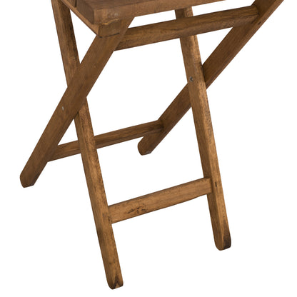 DIRECTOR'S TABLE LEMNOS SOLID BEECH WALNUT IMPREGNATION 60x60x77
