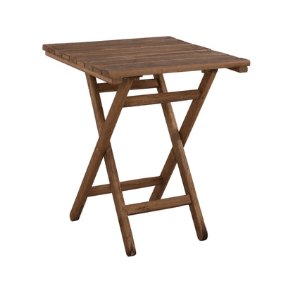 DIRECTOR'S TABLE LEMNOS SOLID BEECH WALNUT IMPREGNATION 60x60x77