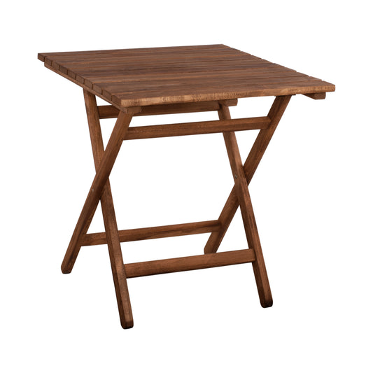 DIRECTOR'S TABLE LEMNOS SOLID BEECH WALNUT IMPREGNATION 70x70x75
