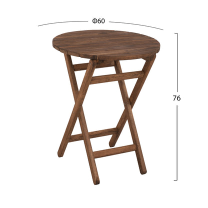 DIRECTOR'S TABLE LEMNOS SOLID BEECH WALNUT IMPREGNATION F60x76