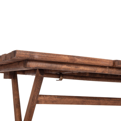 DIRECTOR'S TABLE LEMNOS SOLID BEECH WALNUT IMPREGNATION 120x80x75