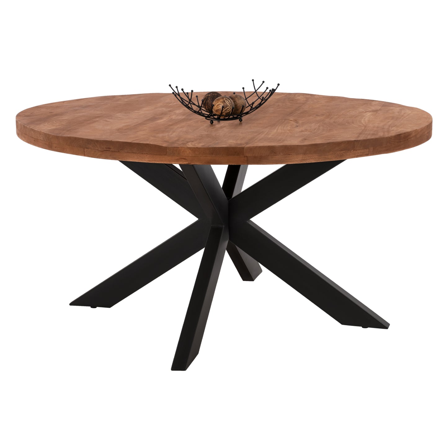 ROUND TABLE LEVINHO 6cm THICK SOLID MANGO WOOD Φ150x78