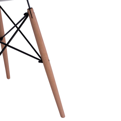 TABLE MINIMAL ROUND WHITE COLOR MDF BEECH LEGS NATURAL Φ60x72