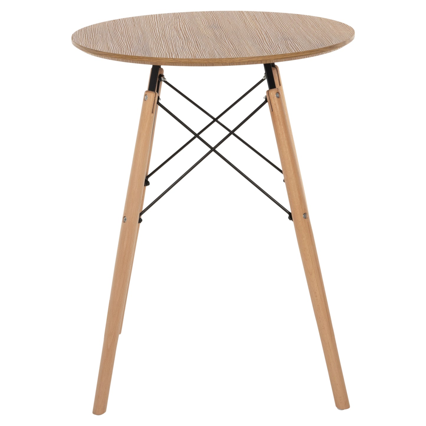 ROUND MINIMAL TABLE NATURAL COLOR MDF BEECH LEGS IN NATURAL COLOR Φ60x76