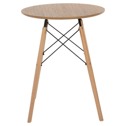 ROUND MINIMAL TABLE NATURAL COLOR MDF BEECH LEGS IN NATURAL COLOR Φ60x76