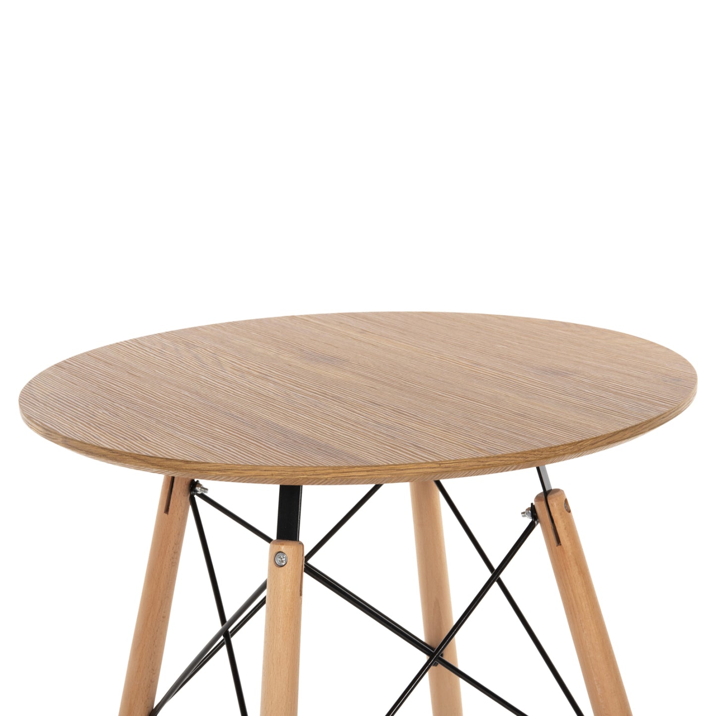 ROUND MINIMAL TABLE NATURAL COLOR MDF BEECH LEGS IN NATURAL COLOR Φ60x76