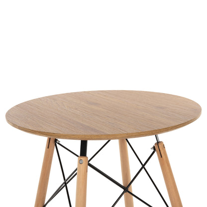 ROUND MINIMAL TABLE NATURAL COLOR MDF BEECH LEGS IN NATURAL COLOR Φ60x76
