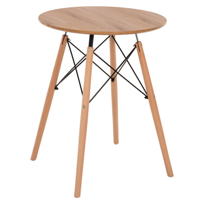 ROUND MINIMAL TABLE NATURAL COLOR MDF BEECH LEGS IN NATURAL COLOR Φ60x76