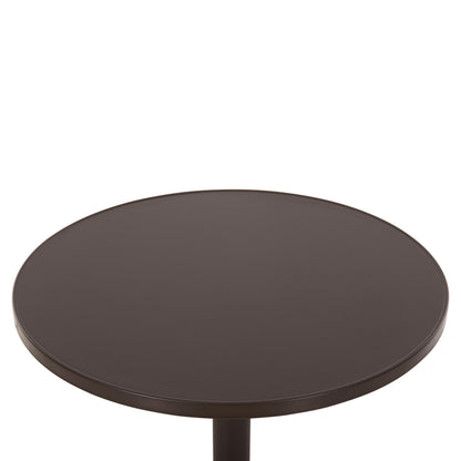 ΤΡΑΠΕΖΙ ΣΤΡΟΓΓΥΛΟ GOSS HM5974.02 ΑΛΟΥΜΙΝΙΟ ΚΑΦΕ Φ60x70Υεκ.