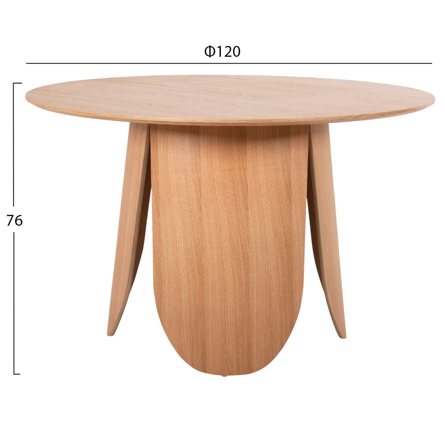 ΤΡΑΠΕΖΙ ΣΤΡΟΓΓΥΛΟ DENTY MDF ΜΕ ΚΑΠΛΑΜΑ ΔΡΥΟΣ ΧΡΩΜΑ ΔΡΥΟΣ Φ120x75
