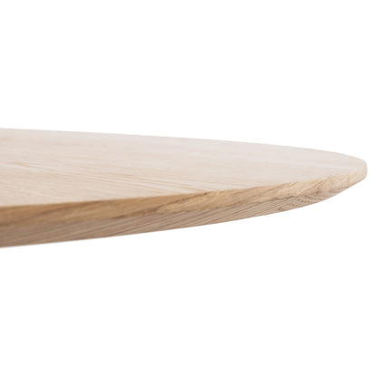 ΤΡΑΠΕΖΙ ΣΤΡΟΓΓΥΛΟ DENTY MDF ΜΕ ΚΑΠΛΑΜΑ ΔΡΥΟΣ ΧΡΩΜΑ ΔΡΥΟΣ Φ120x75