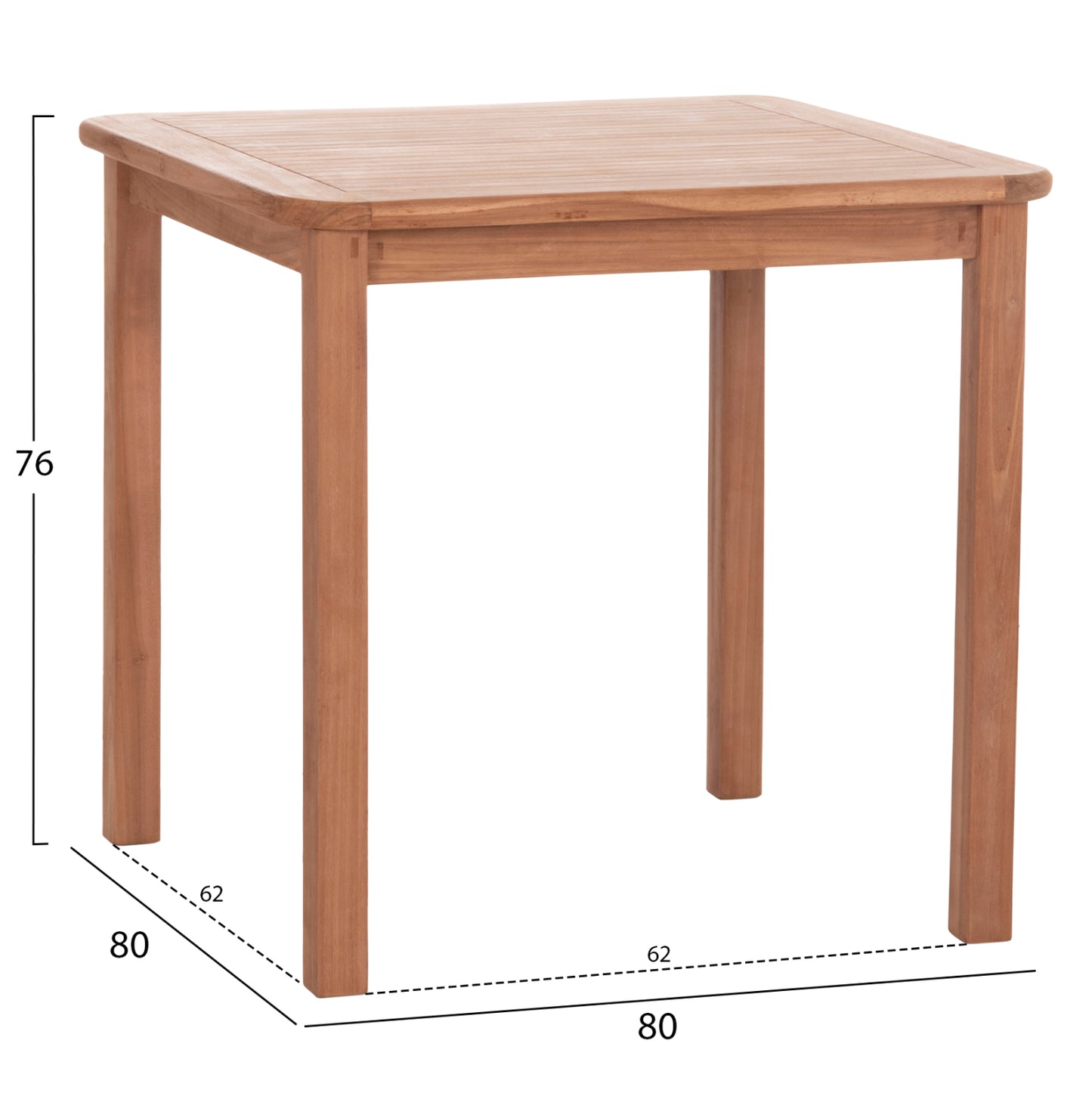 ΤΡΑΠΕΖΙ ΤΕΤΡΑΓΩΝΟ PRESSCOT ΞΥΛΟ TEAK ΦΥΣΙΚΟ 80x80x76