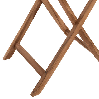 ΤΡΑΠΕΖΙ ΤΕΤΡΑΓΩΝΟ KENDALL ΠΤΥΣΣΟΜΕΝΟ TEAK ΣΕ ΦΥΣΙΚΟ ΧΡΩΜΑ 80x80x75