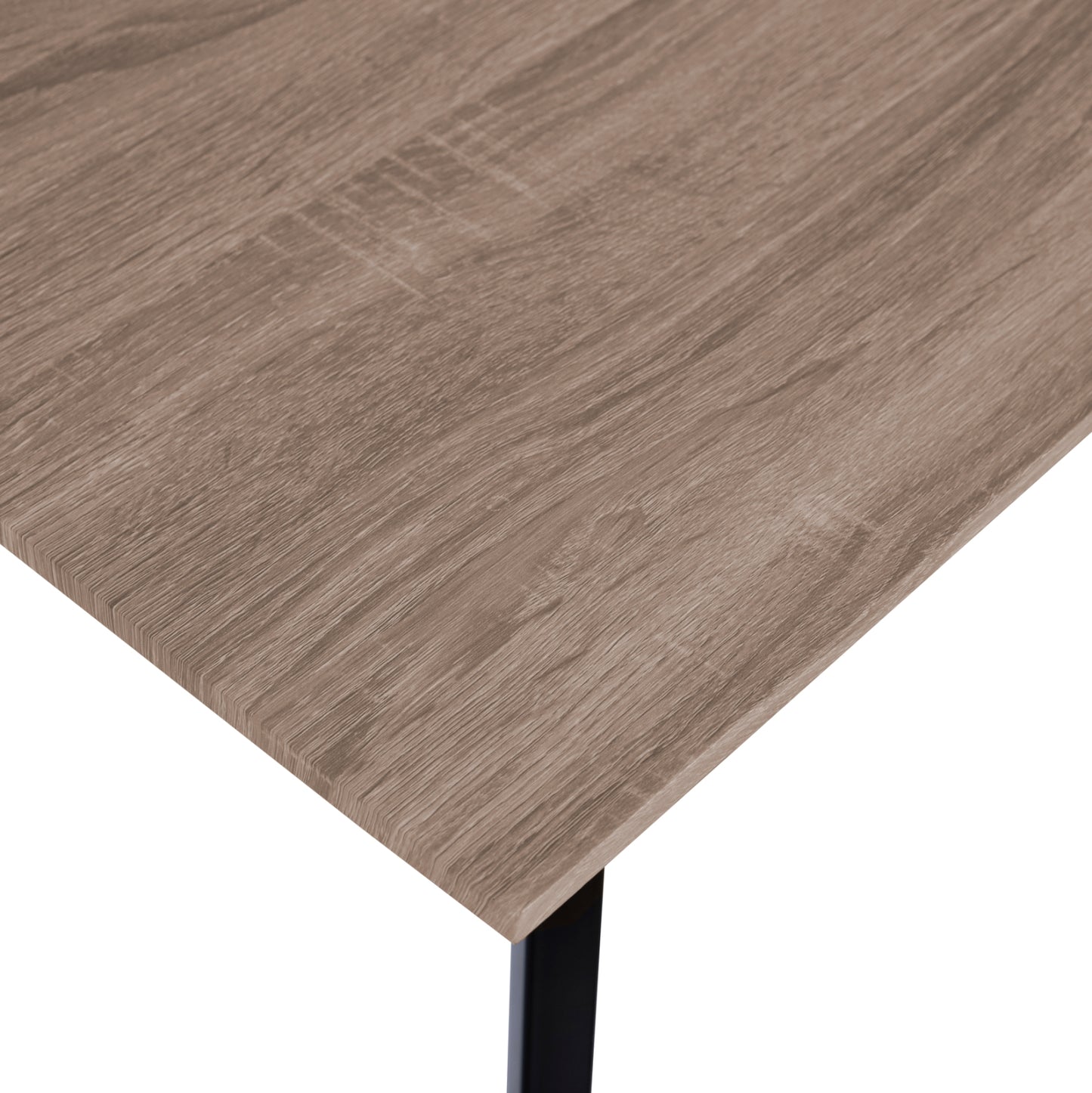 DINING TABLE OFIRA SONAMA WITH BLACK LEGS 140x80cm