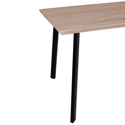 DINING TABLE OFIRA SONAMA WITH BLACK LEGS 140x80cm