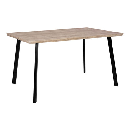 DINING TABLE OFIRA SONAMA WITH BLACK LEGS 140x80cm