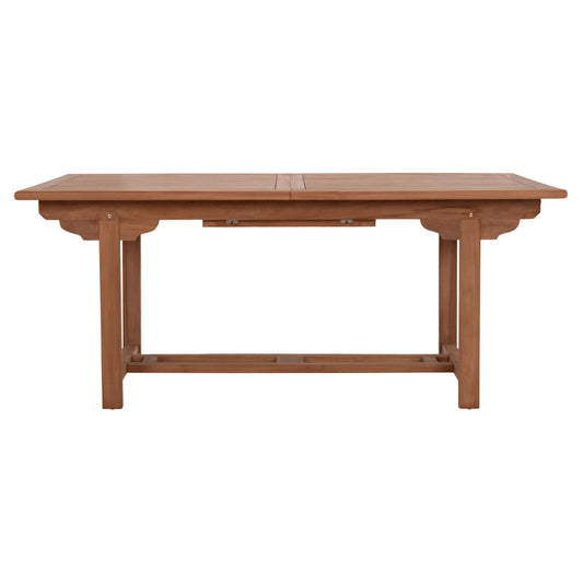 DINING TABLE EXTENDABLE CRANDER TEAK WOOD IN NATURAL 180-240x100x76