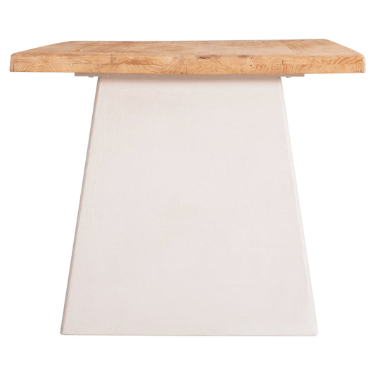 ΤΡΑΠΕΖΙ SANTORINI ΤΟΠ ΞΥΛΟ ΕΛΑΤΟΥ ΠΟΔΙΑ MDF ΥΠΟΛΕΥΚΑ 179x90x75