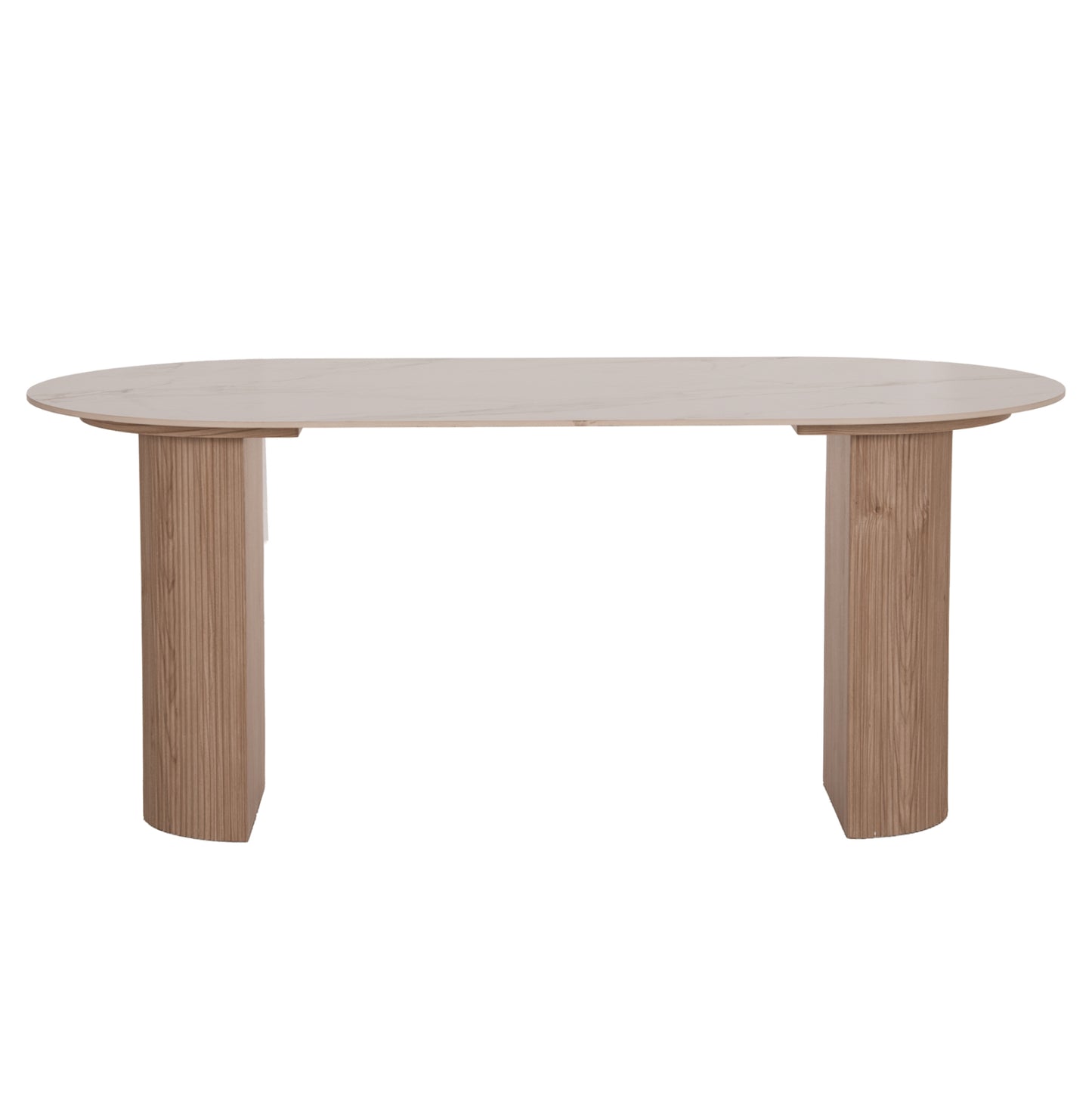 DINING TABLE MELLOW MDF LEGS IN NATURAL CERAMIC TOP 180x90x76
