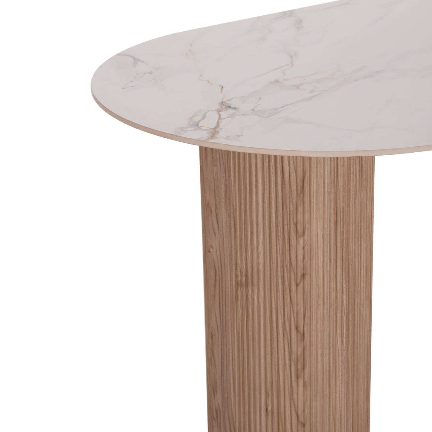 DINING TABLE MELLOW MDF LEGS IN NATURAL CERAMIC TOP 180x90x76