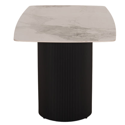 DINING TABLE MINAO MDF LEGS WITH DARK GREY CERAMIC TOP 160x90x75