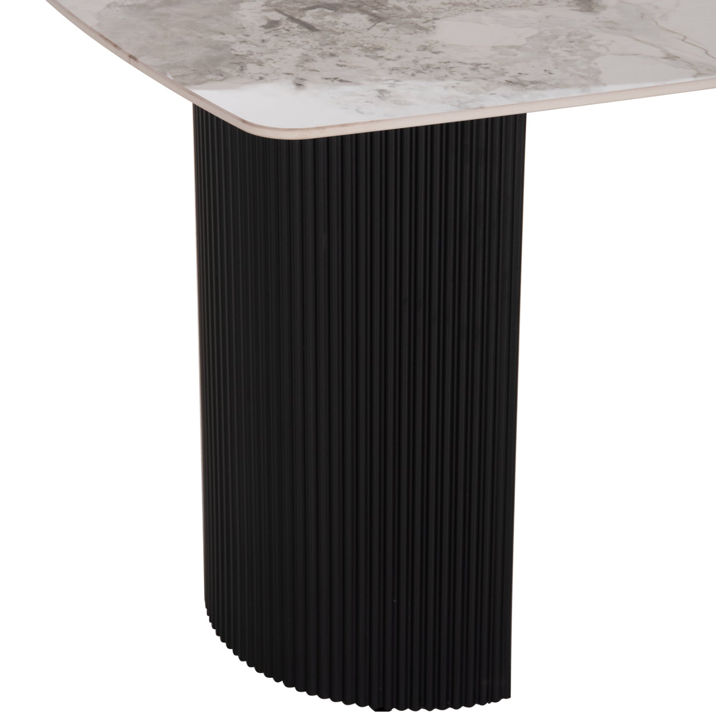 DINING TABLE MINAO MDF LEGS WITH DARK GREY CERAMIC TOP 160x90x75