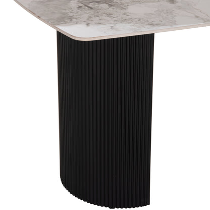 DINING TABLE MINAO MDF LEGS WITH DARK GREY CERAMIC TOP 160x90x75